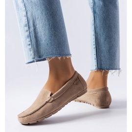 Mocasini din piele bej Big Star JJ274658 1