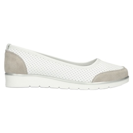 Balerini dama din piele ajurata Filippo Dp4524/23 alb 6