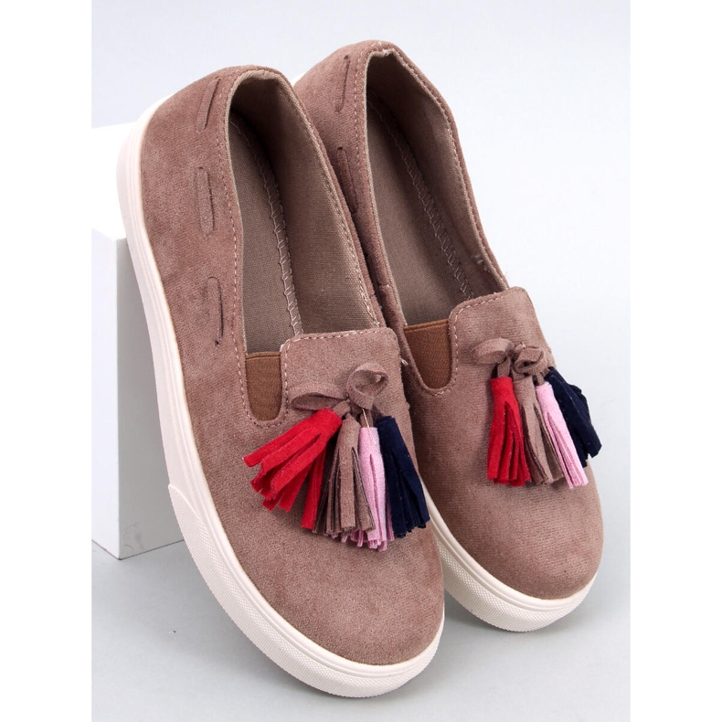 BM Adidași de primăvară cu franjuri Salma kaki bej 1