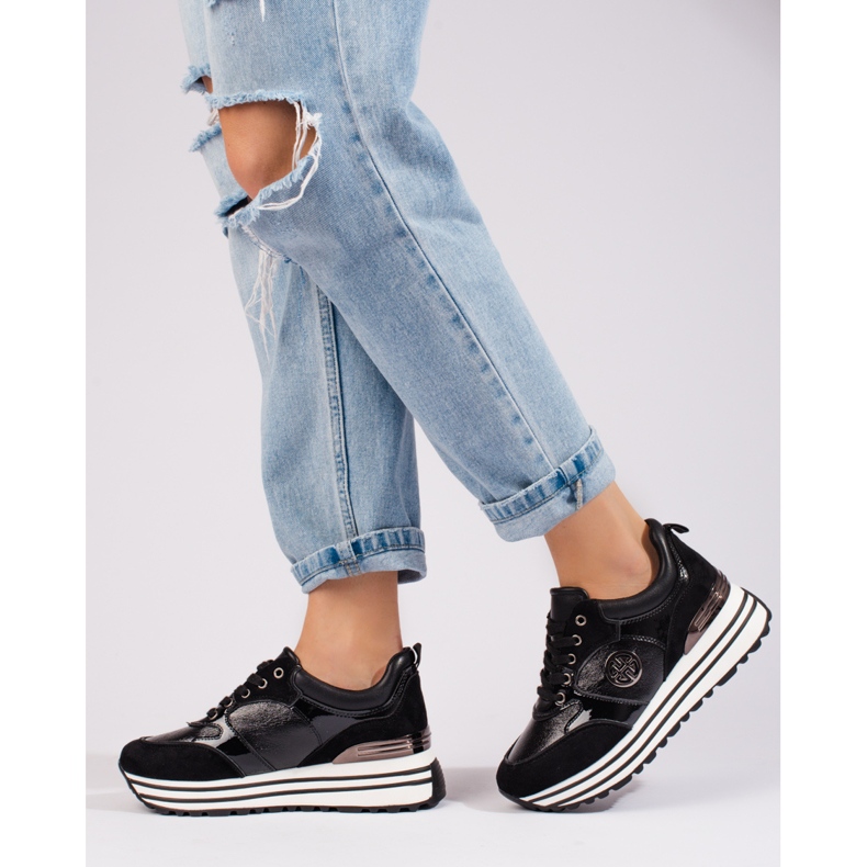 W. Potocki Tenisi negri Potocki pentru damă negru 2