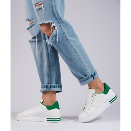 Pantofi sport albi adidași pe platforma Shelovet 2