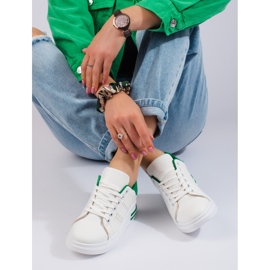 Pantofi sport albi adidași pe platforma Shelovet 1