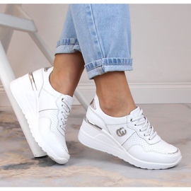 Pantofi de dama comozi din piele pantofi pantofi albi S.Barski LR29169 1