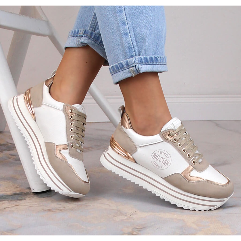 Pantofi sport dama adidasi pe platforma multicolor Big Star LL274584 1