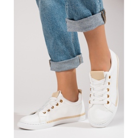 Tenisi de dama clasici albi Shelovet 1