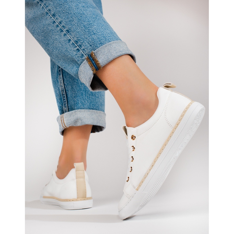 Tenisi de dama clasici albi Shelovet 2