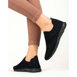 Pantofi sport din material negru ajurat Shelovet 1 Pantofi sport din material negru ajurat Shelovet 1