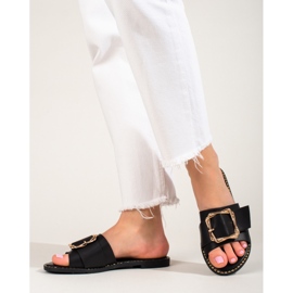 Sandale elegante negre cu cataramă Shelovet negru 1