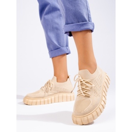 Pantofi sport bej Shelovet de dama 2