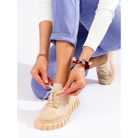 Pantofi sport bej Shelovet de dama 1