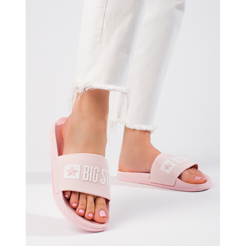 Papuci de damă clasici roz Big Star FF274A201600 2