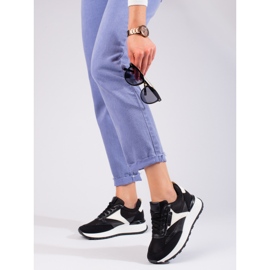 Pantofi sport negri Shelovet cu platformă înaltă negru 1