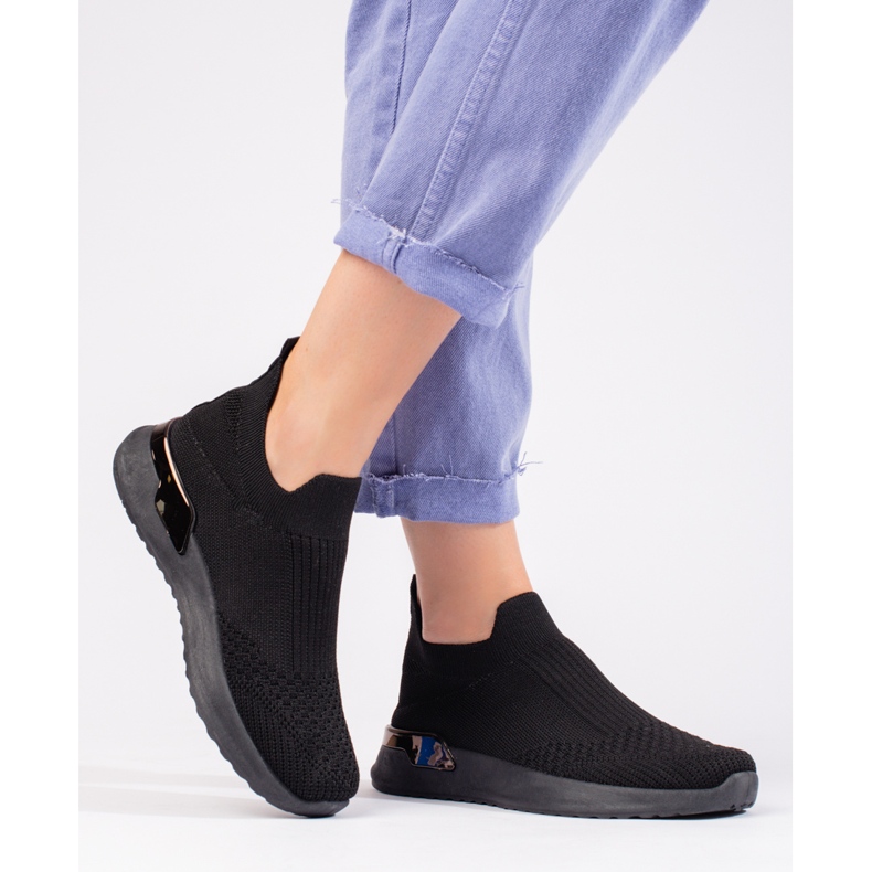 Pantofi sport negri ușori din material textil Shelovet negru 2