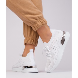 Pantofi sport albi ajurati Shelovet 1 Pantofi sport albi ajurati Shelovet 1