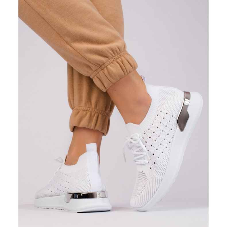 Pantofi sport albi ajurati Shelovet 1 Pantofi sport albi ajurati Shelovet 1