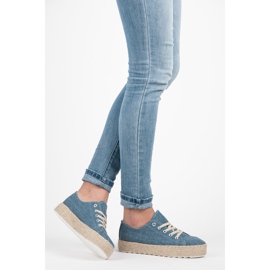 Kylie Espadrile pe platformă albastru 2