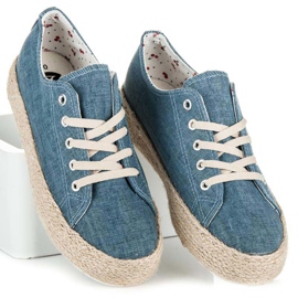 Kylie Espadrile pe platformă albastru 1