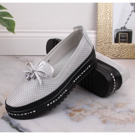Pantofi de dama confortabili din piele argintiu S.Barski AL22400 7