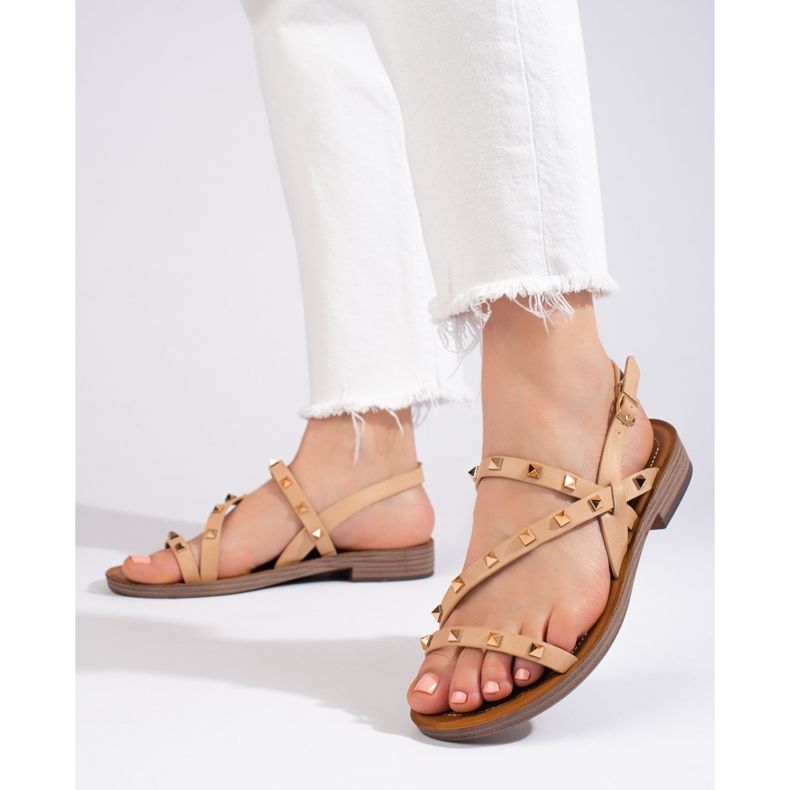 W. Potocki Sandale romane negre cu crampoane Potocki negru 1