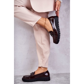 Sergio Leone Mocasini Lacuiti Pe Platforma Kjersti Burgundia roșu 6