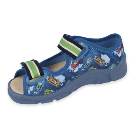 Pantofi pentru copii Befado 869x163 Insert de piele albastru 1