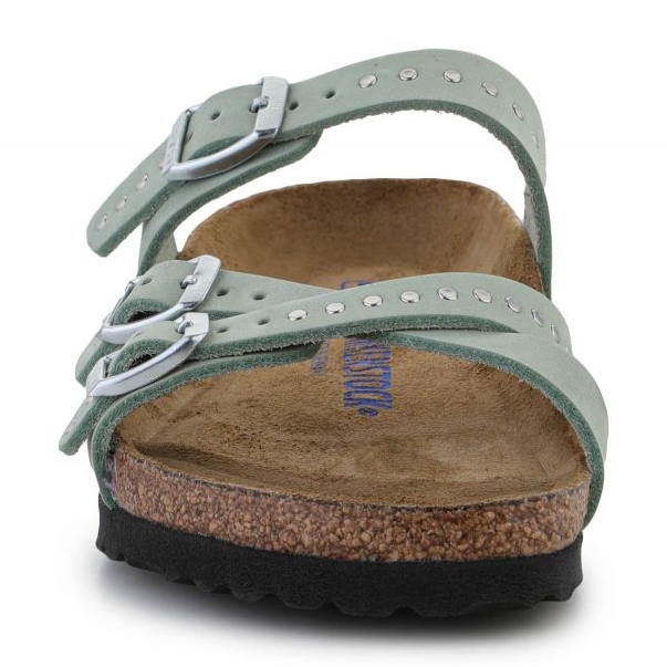Papuci Birkenstock Franca cu nituri injectate Matcha W 1024267 verde 1 Papuci Birkenstock Franca cu nituri injectate Matcha W 1024267 verde 1