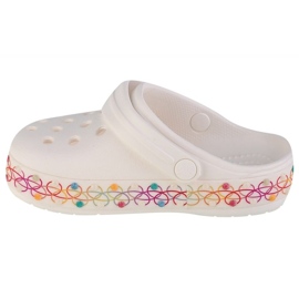 Slides Crocs Crocband Stretch Necklace Jr 208270-94S alb 1