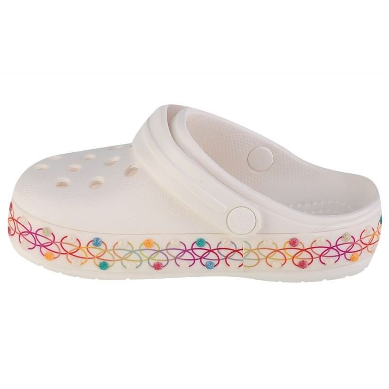 Slides Crocs Crocband Stretch Necklace Jr 208270-94S alb 1