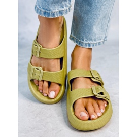 Tobogane din cauciuc Aryn Green verde 1
