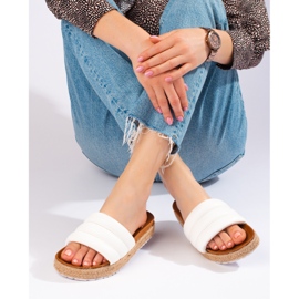 Espadrile de dama pe talpa groasa Vinceza alb 1