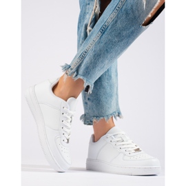 Pantofi sport de damă Shelovet albi clasici 1 Pantofi sport de damă Shelovet albi clasici 1