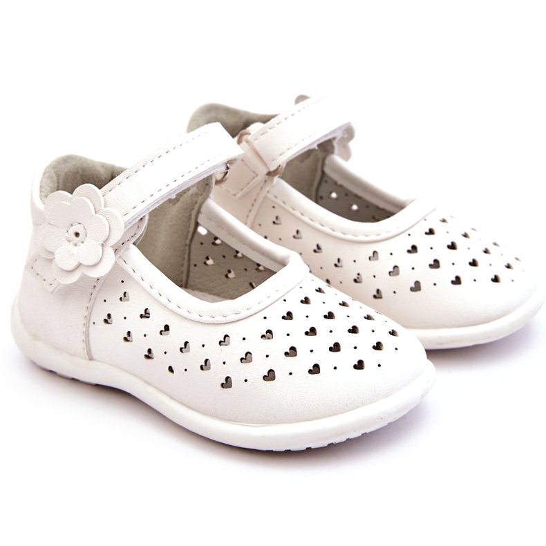 PA1 Balerini ajurati inalti pentru copii cu Velcro White Jianna alb 1 PA1 Balerini ajurati inalti pentru copii cu Velcro White Jianna alb 1