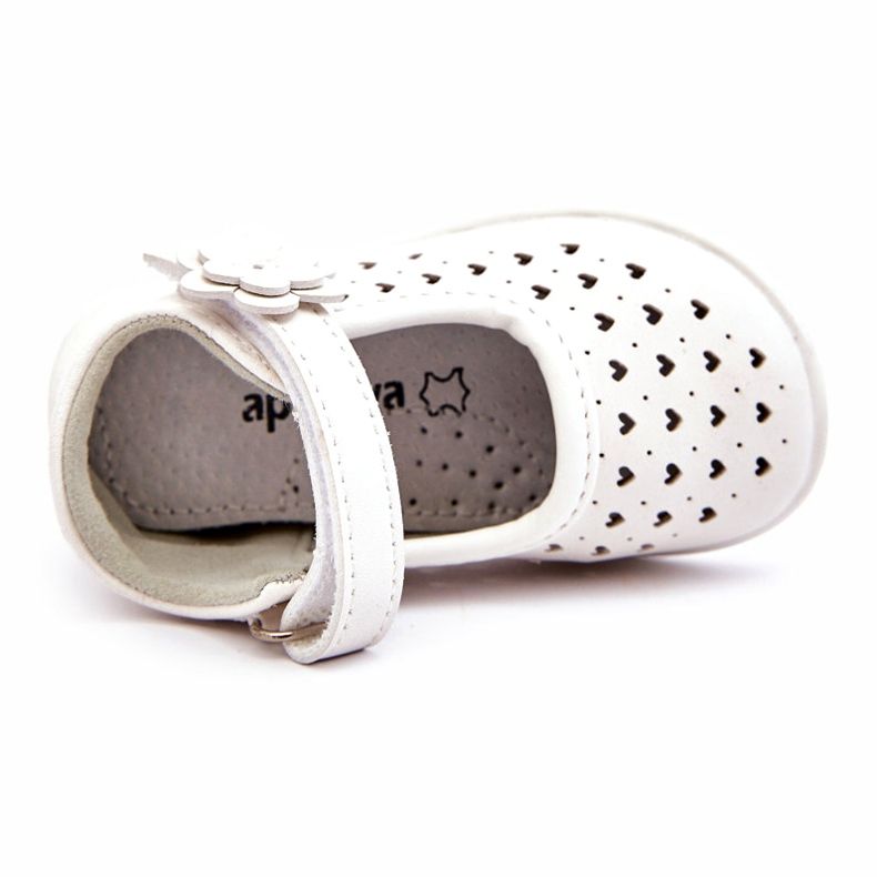 PA1 Balerini ajurati inalti pentru copii cu Velcro White Jianna alb 3 PA1 Balerini ajurati inalti pentru copii cu Velcro White Jianna alb 3