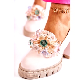 PA2 Pompe Elegante Cu Ornament Uni Roz Deschis Caterine 1