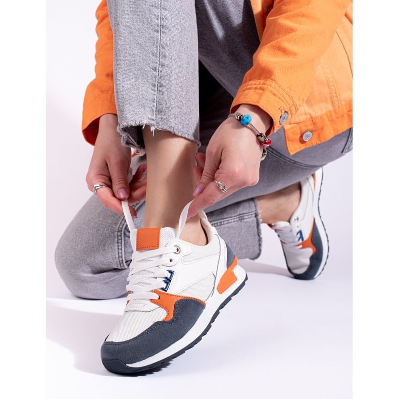 Pantofi sport dama Shelovet alb si bleumarin 1