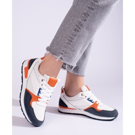 Pantofi sport dama Shelovet alb si bleumarin 2