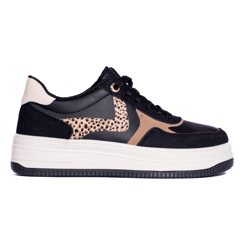 Pantofi sport dama pe platforma neagra Shelovet negru 1