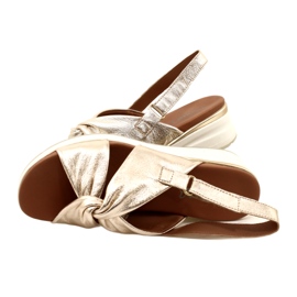 Caprice Sandale Platino din piele metalică 9-28300-20 959 de aur 7