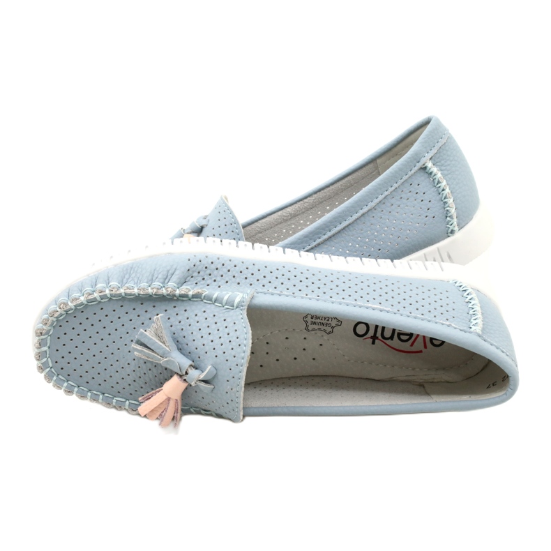 Mocasini ajurati la moda Evento 23PB08-5372 Albastru 6