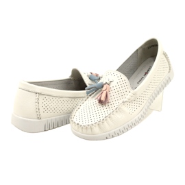 Mocasini Ajurat La Moda Cu Franjuri Evento 23PB08-5372 Alb 4