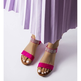 Sandale roz decorate cu strasuri de la Dufresne 1