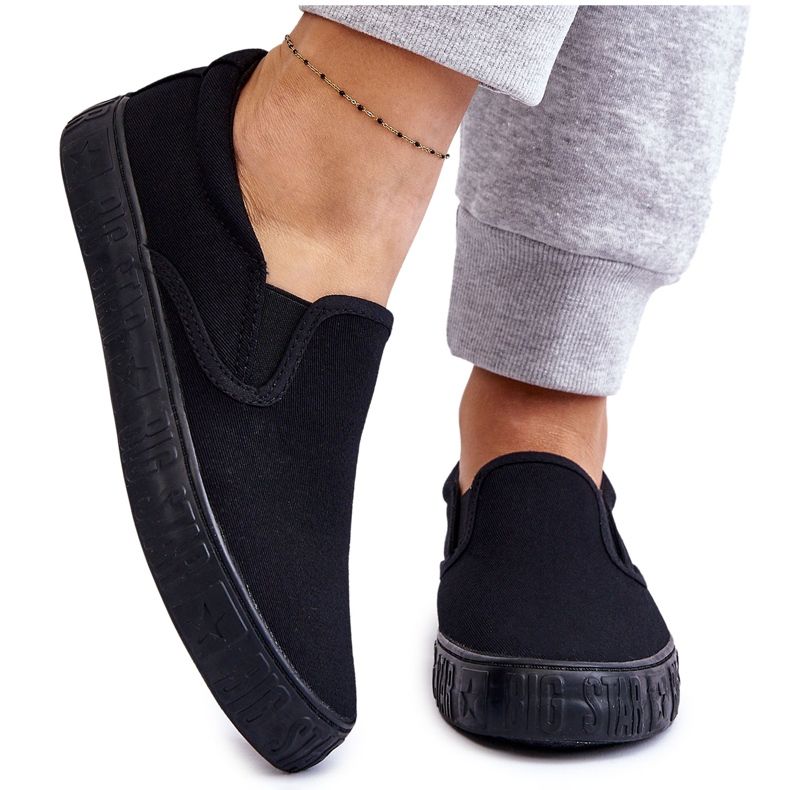 Pantofi de damă Slip-On Big Star LL274392 Negri negru 4