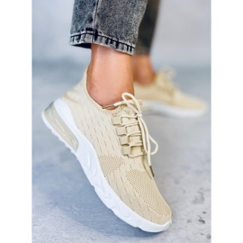 Pantofi sport cu șosetă Kessi Beige bej 2