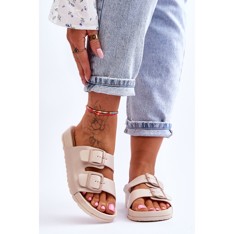 PS1 Papuci de damă cu platformă Vertigo bej 1