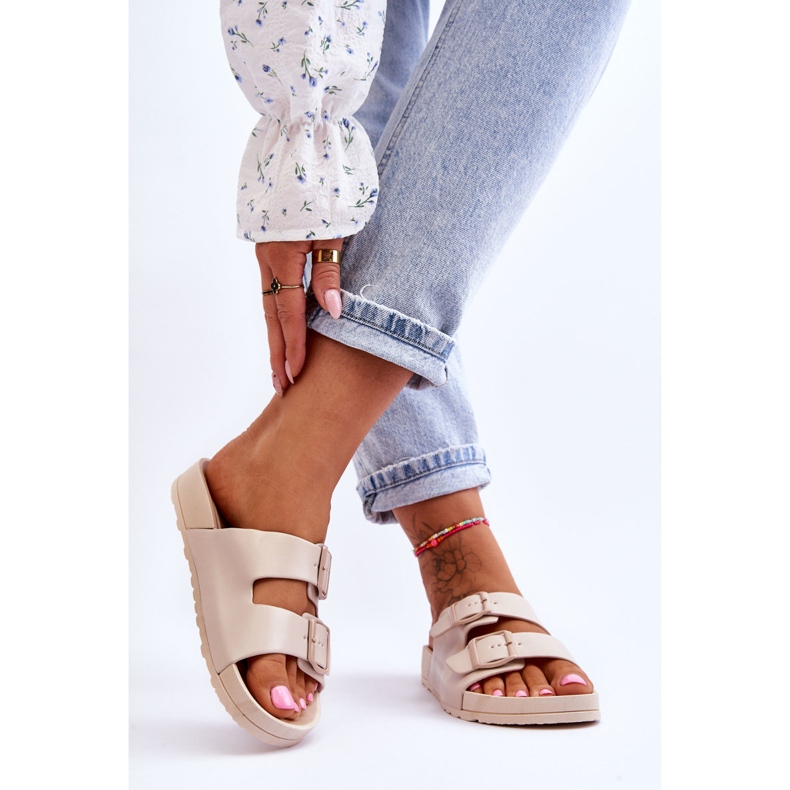 PS1 Papuci de damă cu platformă Vertigo bej 2