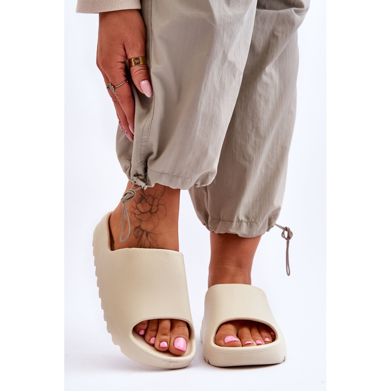 PS1 Papuci la modă cu platformă Bej deschis Estella 2
