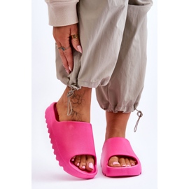 Papuci la modă cu platformă Fuchsia Estella roz 1
