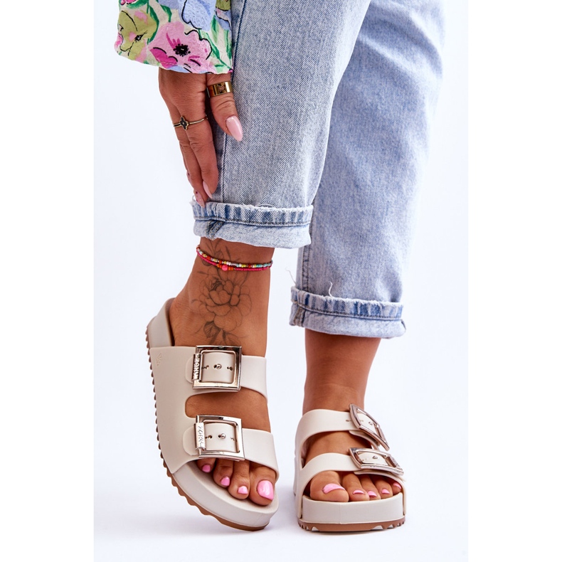 Papuci de damă ZAXY HH285149 Smooth Bej deschis 1