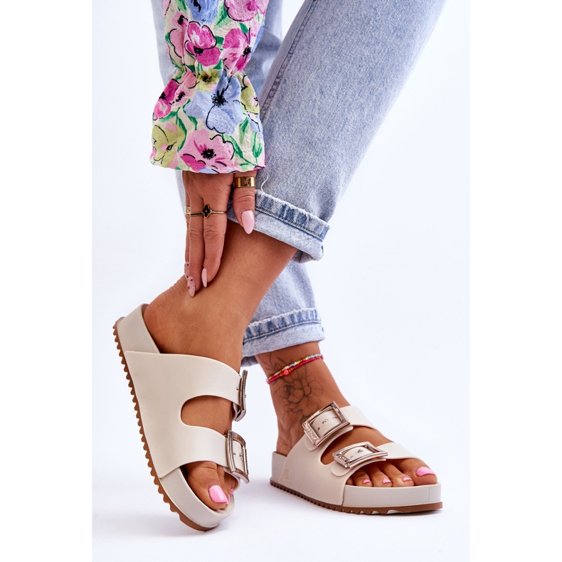 Papuci de damă ZAXY HH285149 Smooth Bej deschis 2