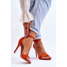 Sandale Orange Liberty cu toc înalt portocale 2